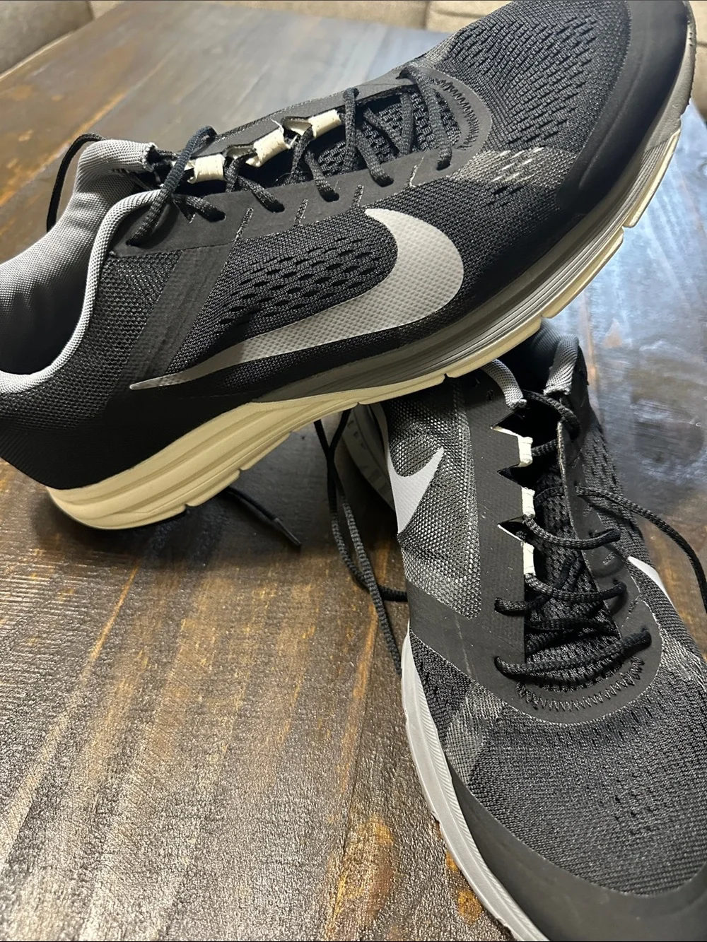 Nike Black and Gray Running Shoes